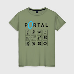 Женская футболка хлопок Portal