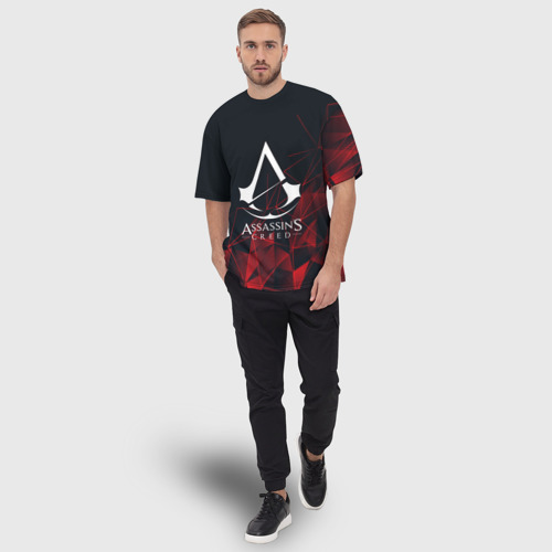 Мужская футболка oversize 3D Assassin`s Creed, цвет 3D печать - фото 5