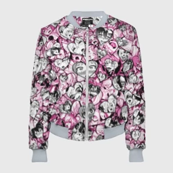 Женский бомбер 3D Ahegao валентинки