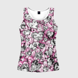 Женская майка 3D Ahegao валентинки