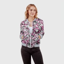 Женский бомбер 3D Ahegao валентинки - фото 2