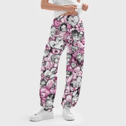 Женские джоггеры оверсайз 3D Ahegao валентинки - фото 2