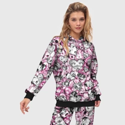 Женский костюм с толстовкой 3D Ahegao валентинки - фото 2