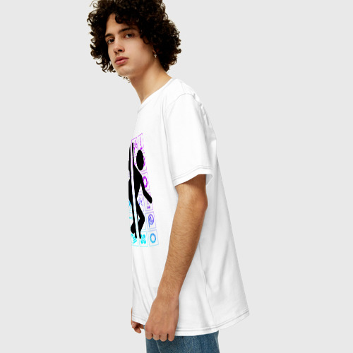 Мужская футболка хлопок Oversize Portal, цвет белый - фото 5