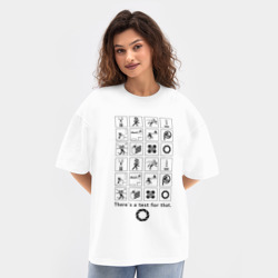 Женская футболка Oversize хлопок texturе Portal - фото 2