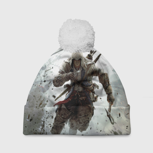 Шапка 3D c помпоном Assassin`s Creed, цвет 3D печать