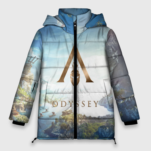 Женская зимняя куртка Oversize Assassin`S Creed Ассассинс Крид, цвет красный