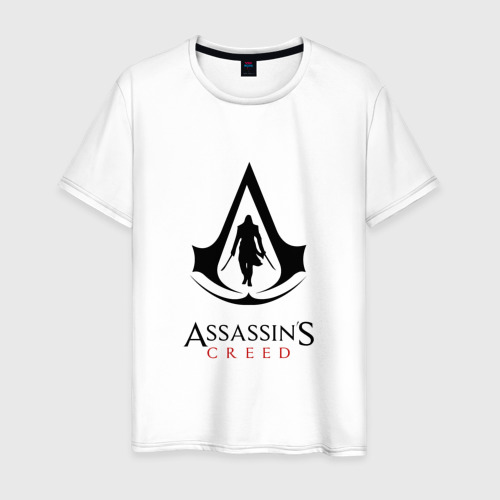 Мужская футболка хлопок ASSASSIN'S CREED., цвет белый