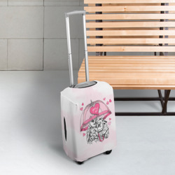 Чехол для чемодана 3D Влюбленные совушки - фото 2