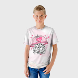 Детская футболка 3D Влюбленные совушки - фото 2