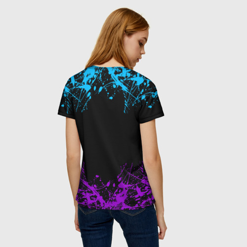 Женская футболка 3D BRAWL STARS LEON SHARK., цвет 3D печать - фото 4