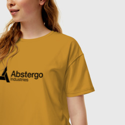 Женская футболка хлопок Oversize Abstergo Industries - фото 2