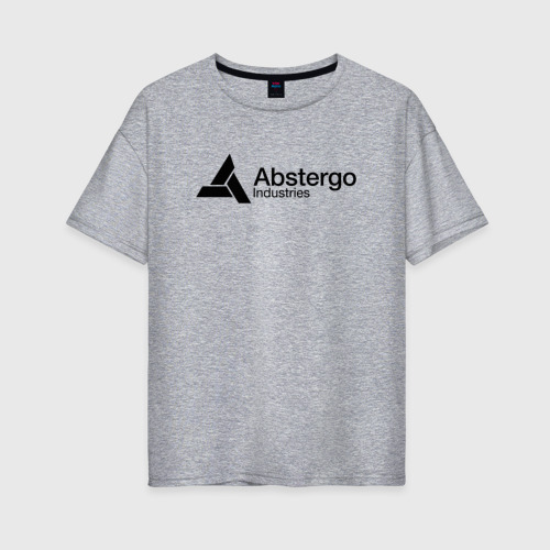 Женская футболка хлопок Oversize Abstergo Industries, цвет меланж