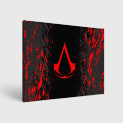 Холст прямоугольный Assassin`s Creed red logo