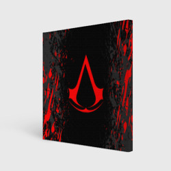 Холст квадратный Assassin`s Creed red logo