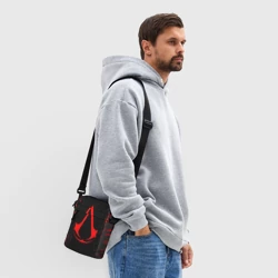 Сумка через плечо 3D Assassin`s Creed red logo - фото 2