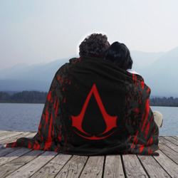 Плед 3D Assassin`s Creed red logo - фото 2