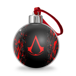 Ёлочный шар Assassin`s Creed red logo