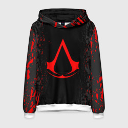 Мужская толстовка 3D Assassin`s Creed red logo