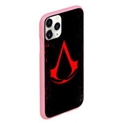 Чехол для iPhone 11 Pro Max матовый Assassin`s Creed red logo - фото 2