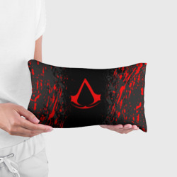Подушка 3D антистресс Assassin`s Creed red logo - фото 2