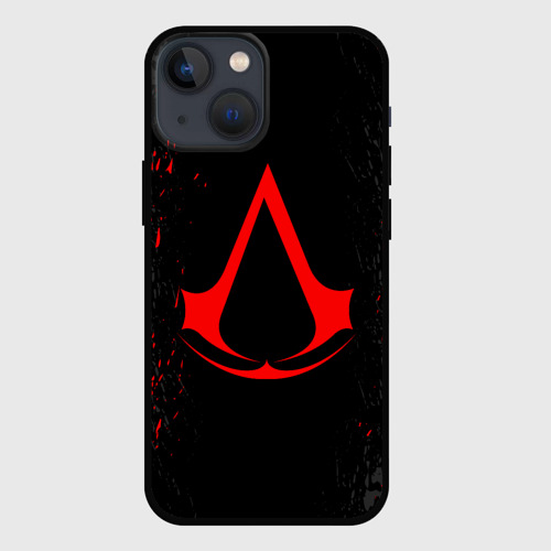 Чехол для iPhone 13 mini Assassin`s Creed red logo