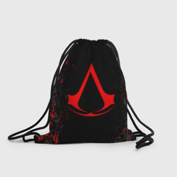 Рюкзак-мешок 3D Assassin`s Creed red logo
