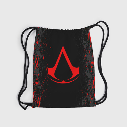 Рюкзак-мешок 3D Assassin`s Creed red logo - фото 6