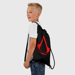 Рюкзак-мешок 3D Assassin`s Creed red logo - фото 2