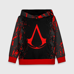 Детская толстовка 3D Assassin`s Creed red logo
