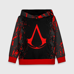 Детская толстовка 3D Assassin`s Creed red logo