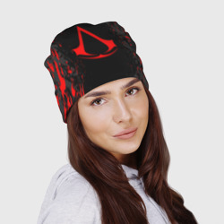 Шапка 3D Assassin`s Creed red logo - фото 2