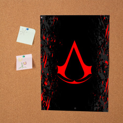 Постер Assassin`s Creed red logo - фото 2