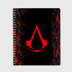 Тетрадь Assassin`s Creed red logo