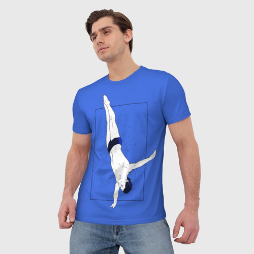 Мужская футболка 3D с принтом Dive, фото на моделе #1