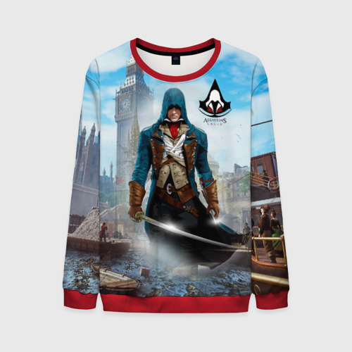 Мужской свитшот 3D Assasin's Creed, цвет красный