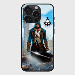 Чехол силиконовый для Apple iPhone 15 Pro матовый Assasin's Creed
