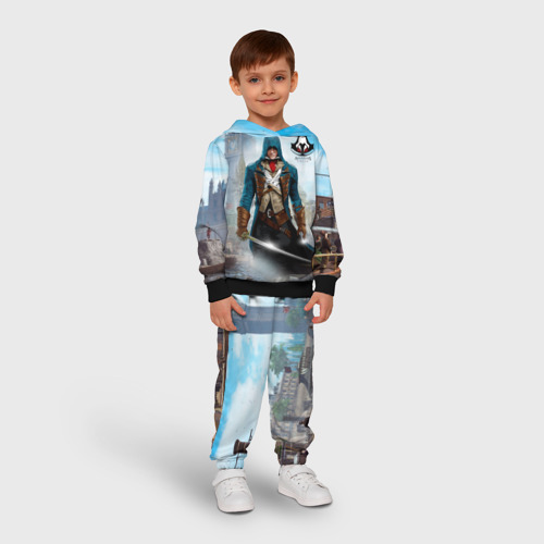 Детский костюм с толстовкой 3D Assasin's Creed, цвет черный - фото 3