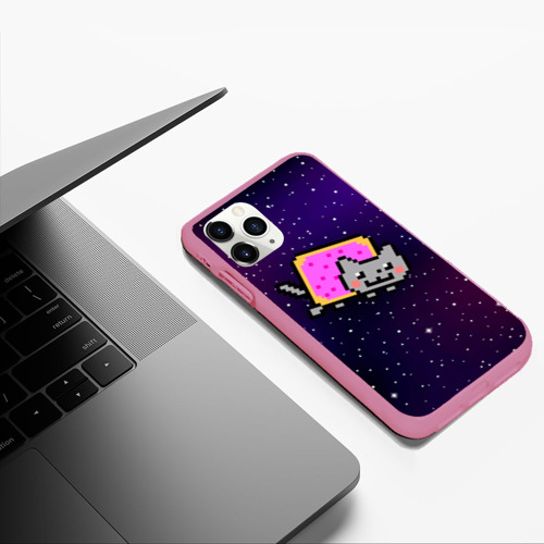 Чехол для iPhone 11 Pro Max матовый с принтом Nyan Cat, фото #5