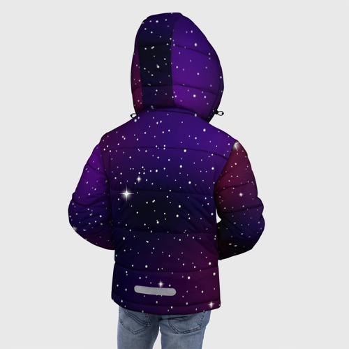 Зимняя куртка для мальчиков 3D с принтом Nyan Cat, вид сзади #2