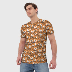 Мужская футболка 3D Попки Корги - фото 2