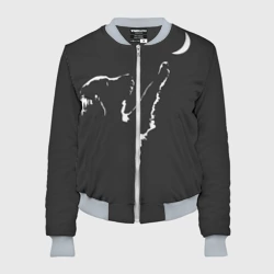 Женский бомбер 3D Лунопёс