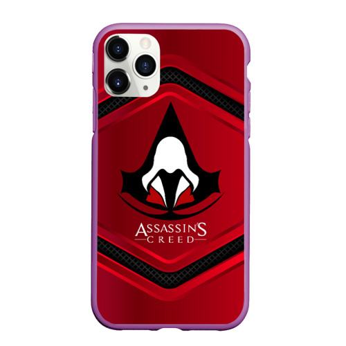 Чехол для iPhone 11 Pro Max матовый Assasin's Creed, цвет фиолетовый