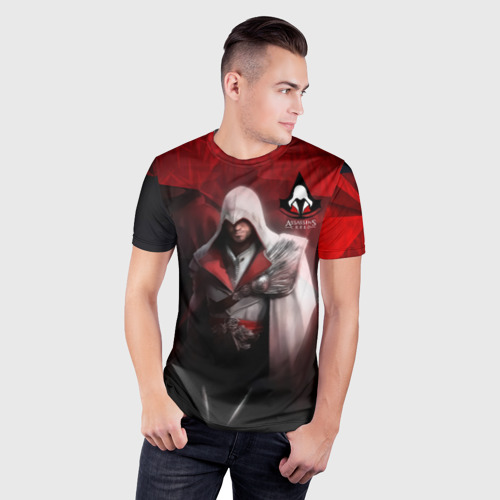 Мужская футболка 3D Slim Assasin's Creed, цвет 3D печать - фото 3