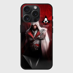 Чехол силиконовый для Apple iPhone 15 Pro матовый Assasin's Creed
