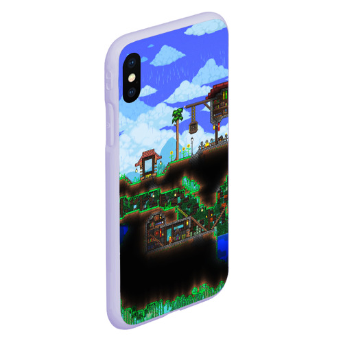 Чехол для iPhone XS Max матовый Terraria, цвет светло-сиреневый - фото 3