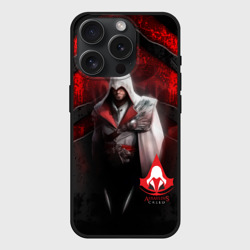 Чехол силиконовый для Apple iPhone 15 Pro матовый Assasin's Creed
