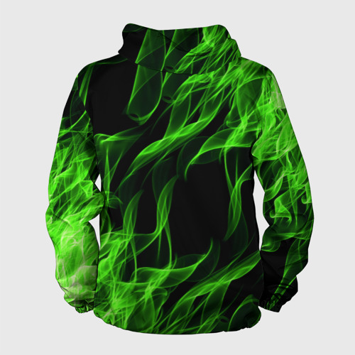 Мужская ветровка 3D Toxic flame, цвет черный - фото 2