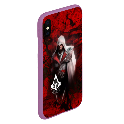 Чехол для iPhone XS Max матовый Assasin's     creed, цвет фиолетовый - фото 3