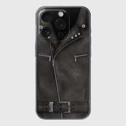Чехол для iPhone 15 Pro силиконовый с защитой камеры Косуха Байкерская